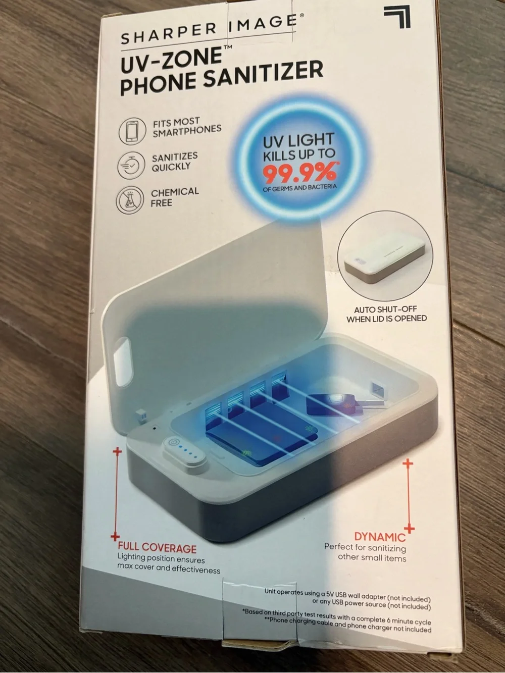 Sharper Image UV-ZONE White Phone Sanitizer